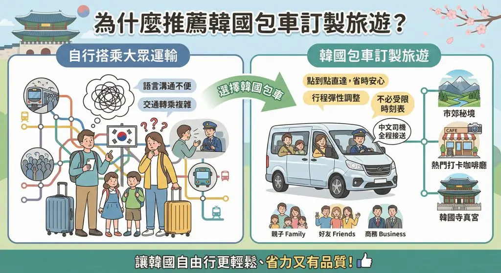 為什麼推薦韓國包車訂製旅遊