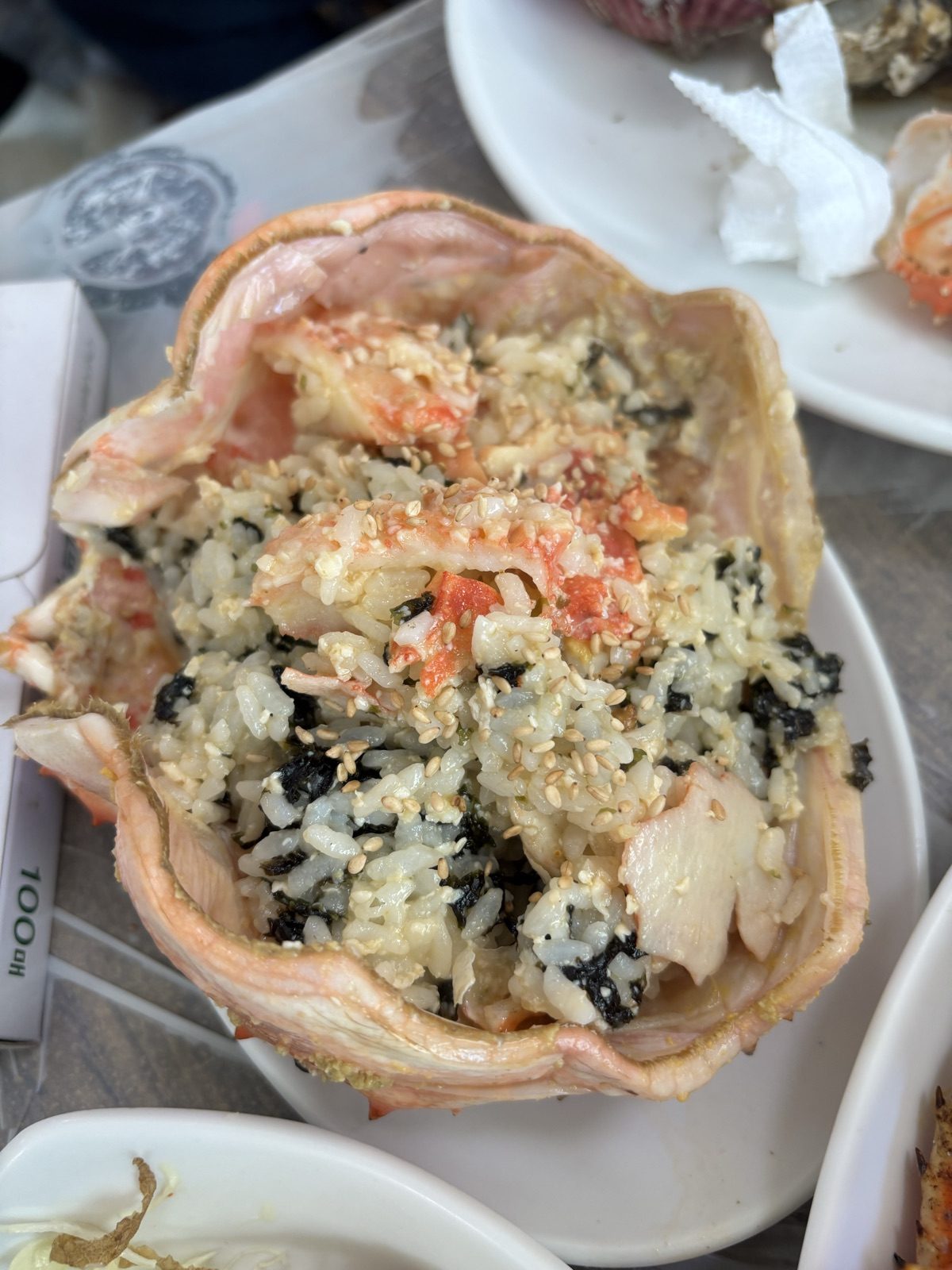 帝王蟹蟹蓋炒飯近拍