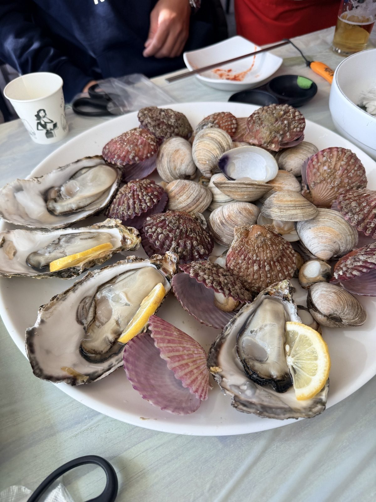 札嘎其市場貝類海鮮拼盤