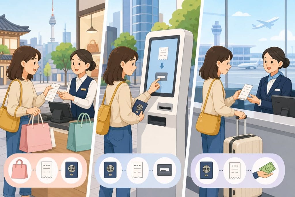韓國退稅現場退稅市區退稅機場退稅流程插圖