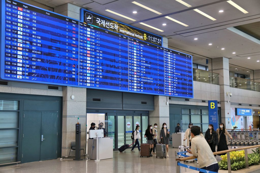 台灣飛韓國遇颱風航班異動查詢示意