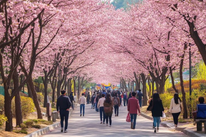 首爾賞櫻包車5日遊｜汝矣島・石村湖櫻花