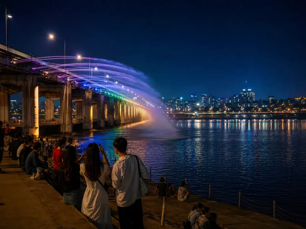 漢江彩虹噴泉夜景