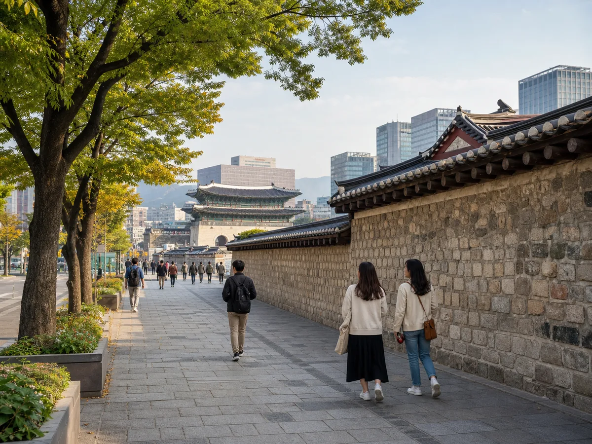 首爾光化門廣場與德壽宮石牆路
