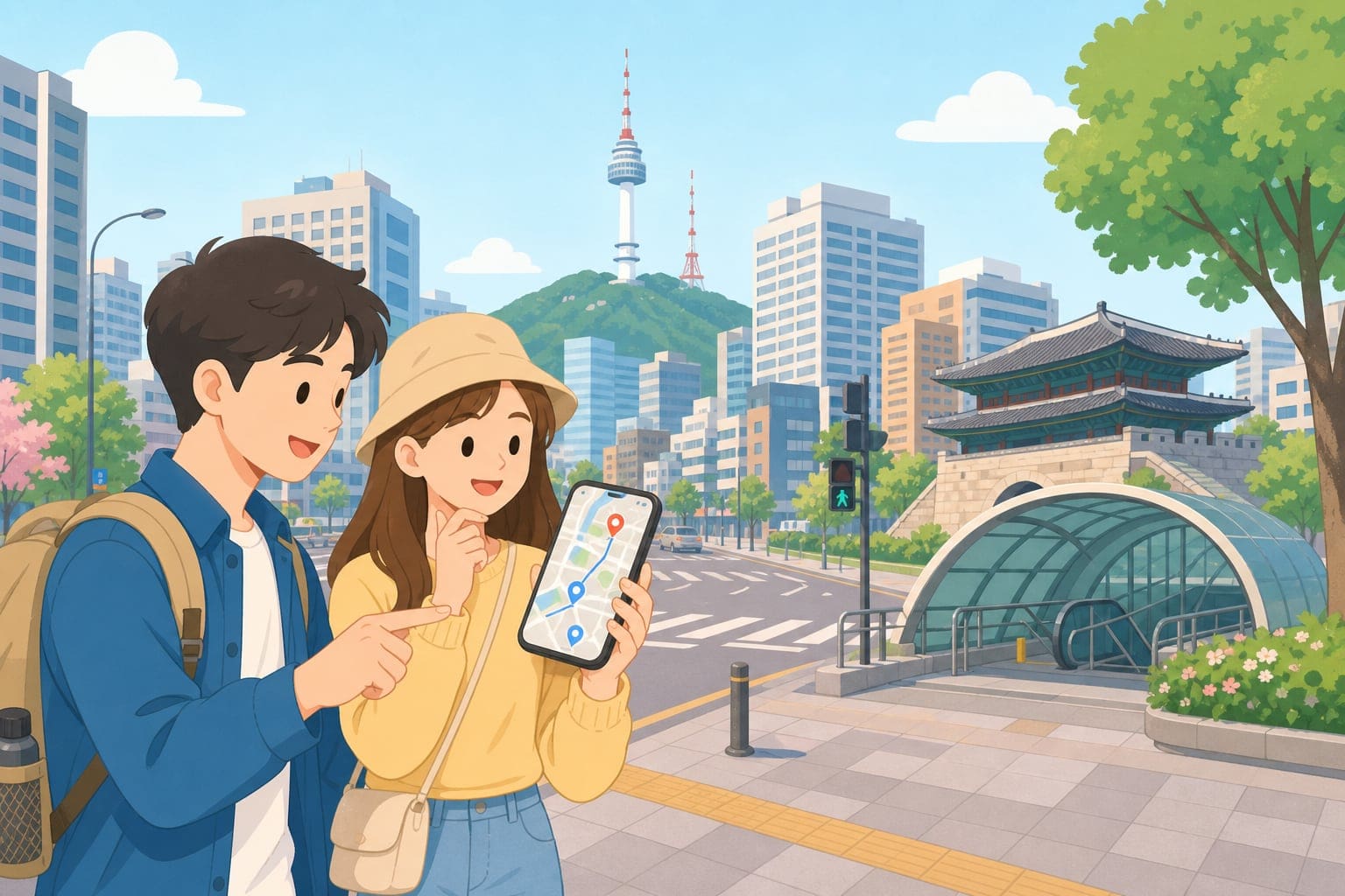 韓國 Google Maps 開放後旅客使用地圖導航插圖