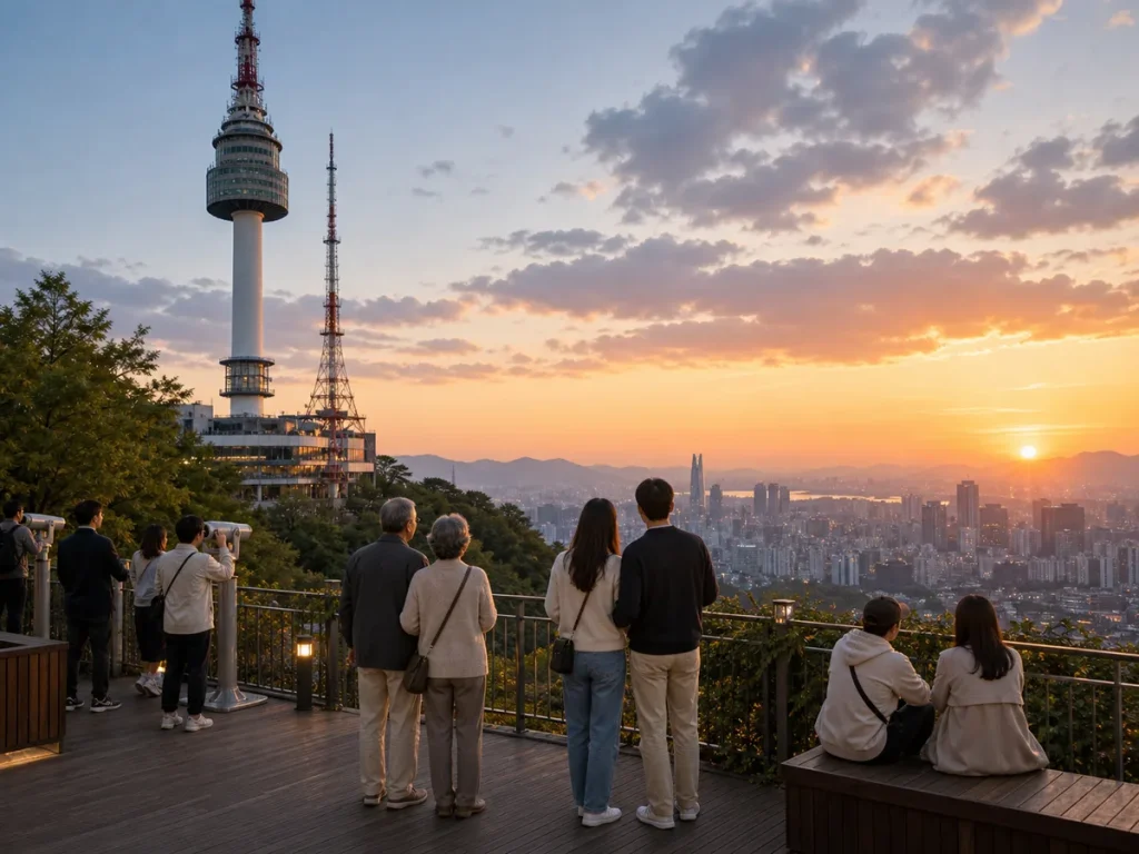 首爾塔浪漫夕陽