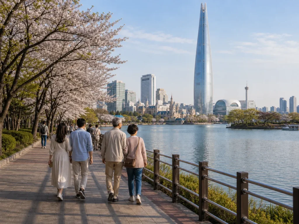 石村湖畔悠閒散步