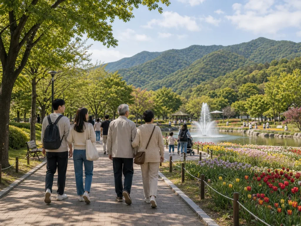 首爾大公園的綠意漫步
