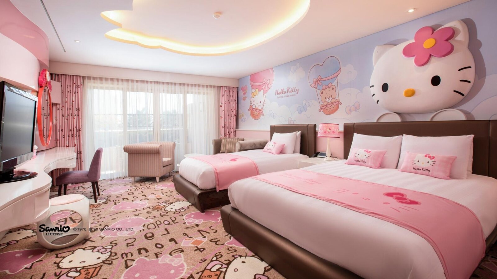 Hello Kitty 主題房的童趣布置