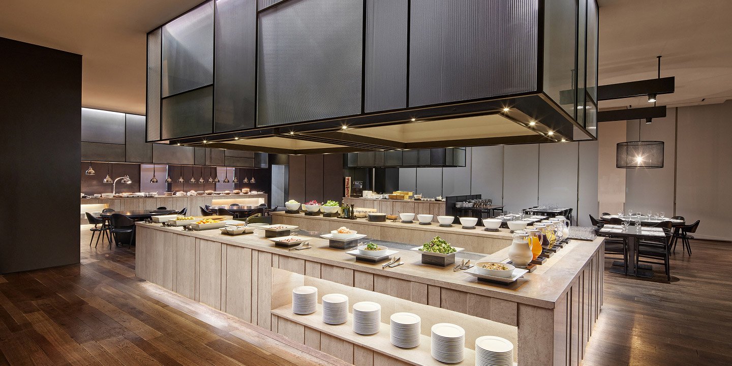 新羅舒泰東灘的餐廳用餐空間