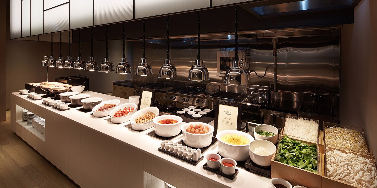 新羅舒泰西大門的餐廳用餐空間