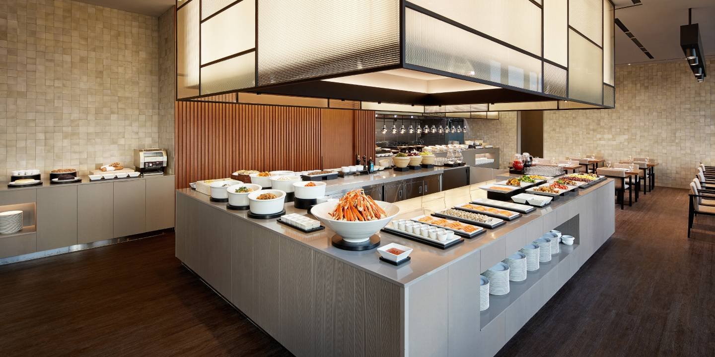 新羅舒泰三成的餐廳用餐空間