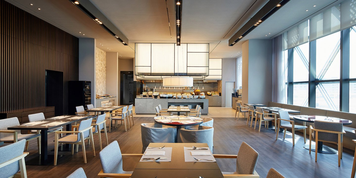 新羅舒泰西釜山的餐廳用餐空間